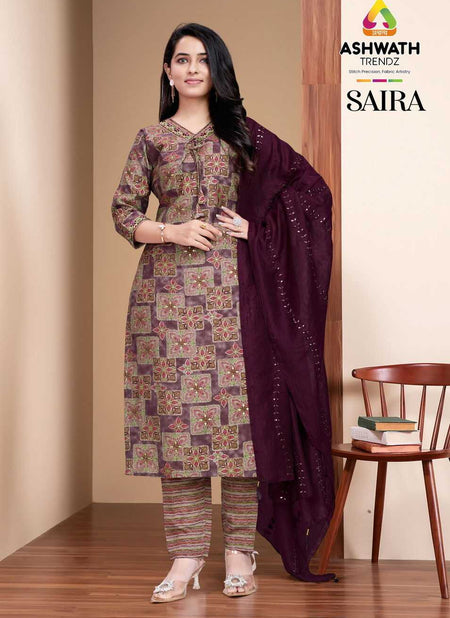 Shahar Roman 3-Piece Embroidered Kurta Set with Bottom & Dupatta